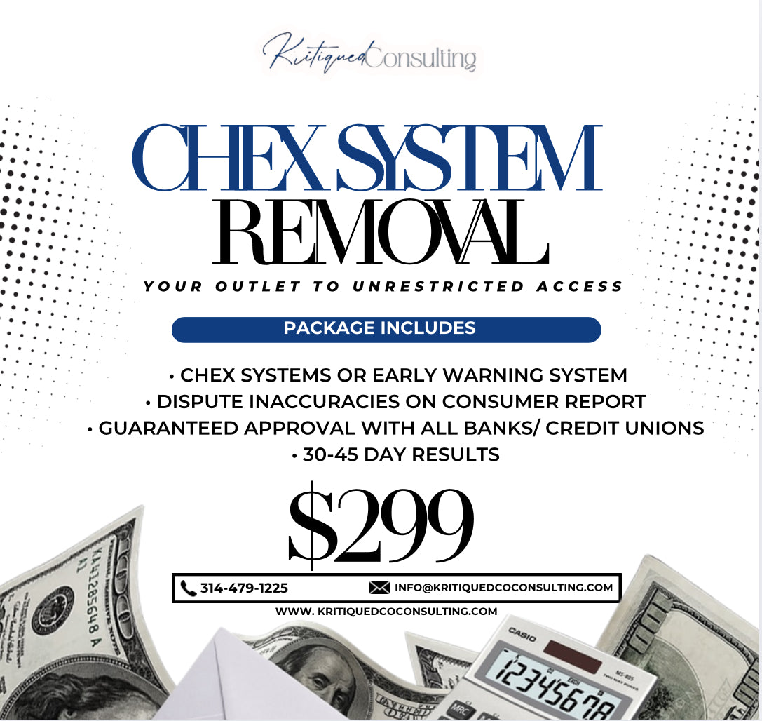 CHEX SYSTEMS REMOVAL