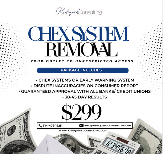 CHEX SYSTEMS REMOVAL