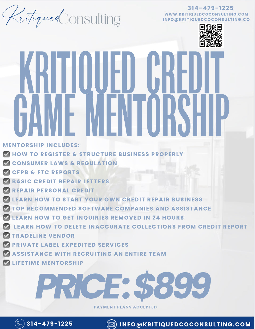 KRITIQUED CREDIT GAME MENTORSHIP